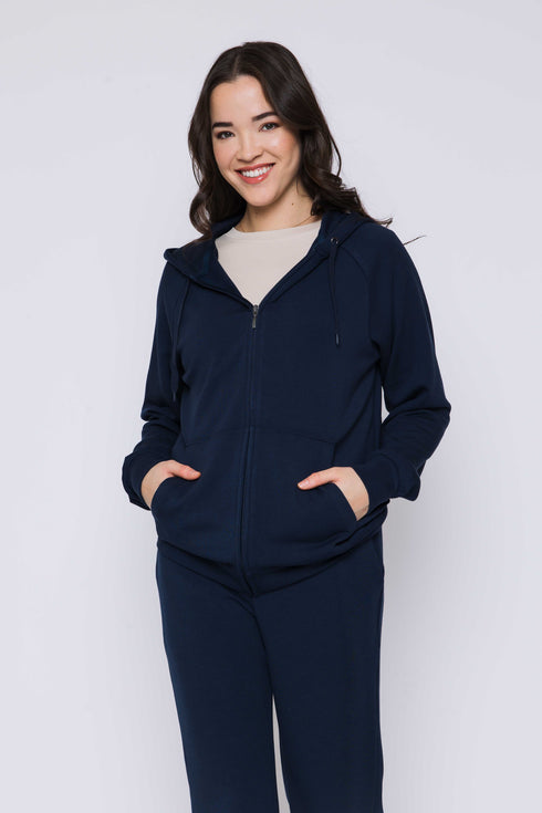 Everly-Luxe Fleece 1/2 Zip Mock neck